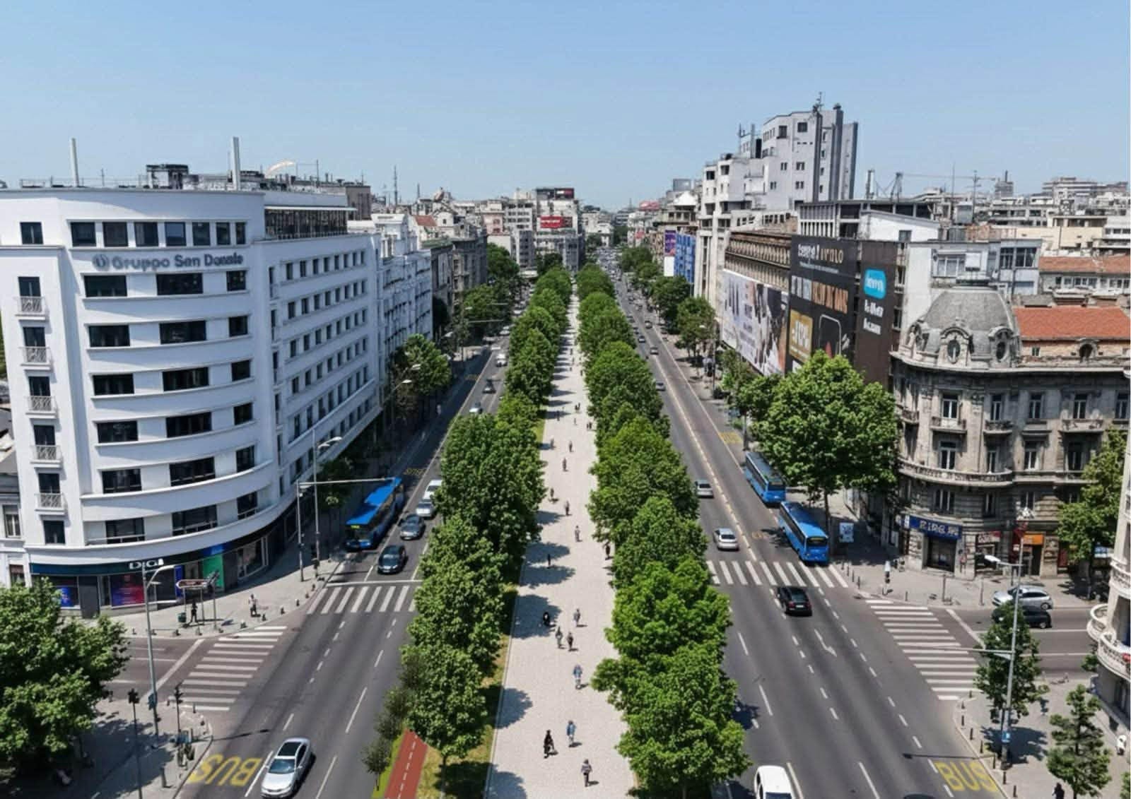 Bulevardul Magheru ar putea fi regândit pentru pietoni, biciclete și spații verzi. PMB pregătește un concurs internațional