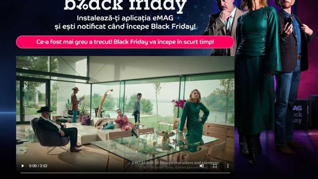 LIVE TEXT Black Friday 2024 la eMAG: Retailerul a depășit borna de 800 de milioane de lei, pe care și-a propus-o pentru această ediție