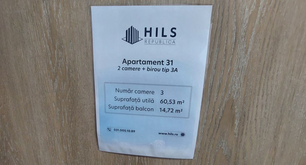 Apartament 2 camere plus birou Tip 3A din HILS Republica: Foto: Wall-Street.ro