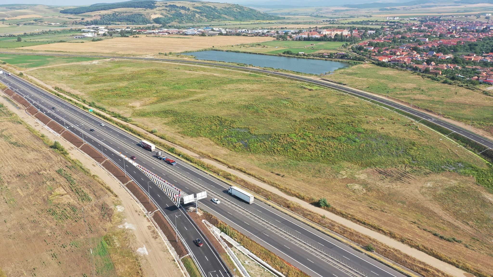 Nodul de la Sebeș este gata. Au fost inaugurate ultimele două bretele, cele spre/dinspre Sibiu