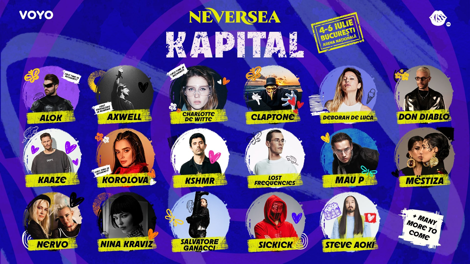 NEVERSEA KAPITAL anunță primii artiști care vor urca pe scena