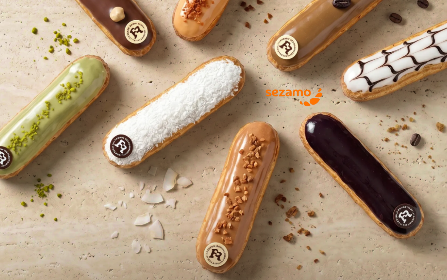 Deserturi premium livrate acasă: Sezamo listează eclerurile French Revolution