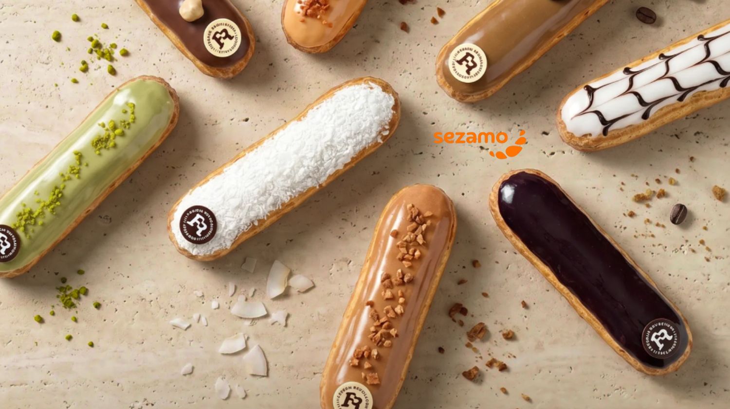 Deserturi premium livrate acasă: Sezamo listează eclerurile French Revolution