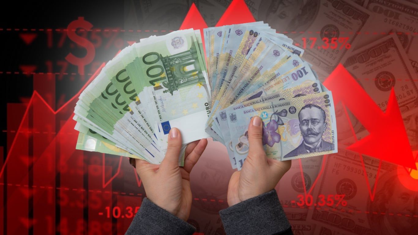 Curs valutar: La cât a ajuns un euro înainte de ziua moțiunii de cenzură împotriva lui Bolojan