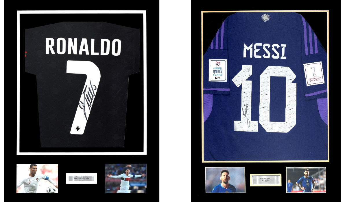 Messi versus Ronaldo, meciul tricourilor semnate: obiecte ale celor două legende, scoase la licitație
