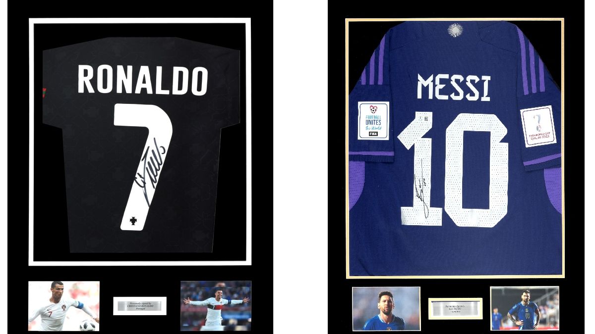 Messi versus Ronaldo, meciul tricourilor semnate: obiecte ale celor două legende, scoase la licitație