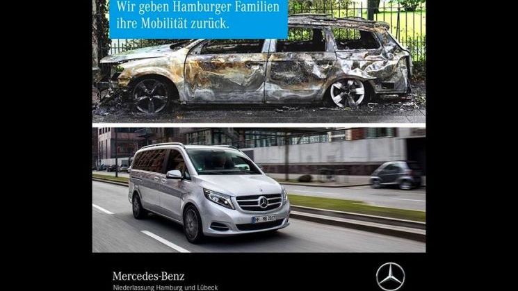 Mercedes-Benz ofera masini familiilor afectate de actele de vandalism de la Summit-ul G20