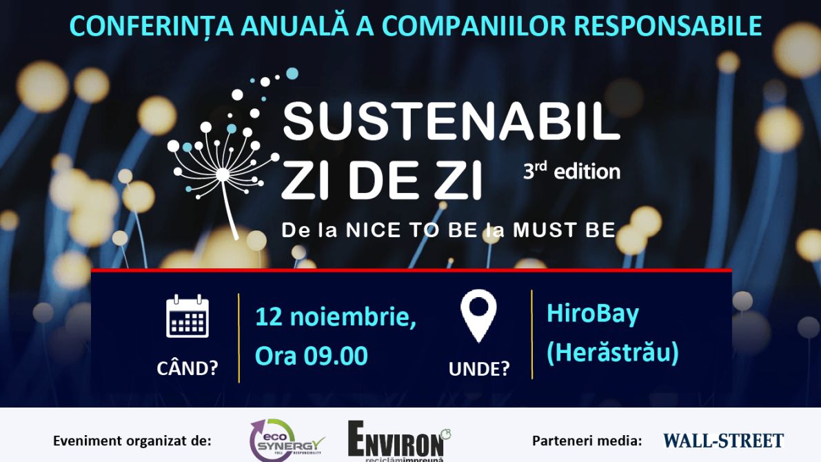 Sustenabil Zi de Zi 2024: cum trăim fără să epuizăm resursele naturale. Participă la conferință