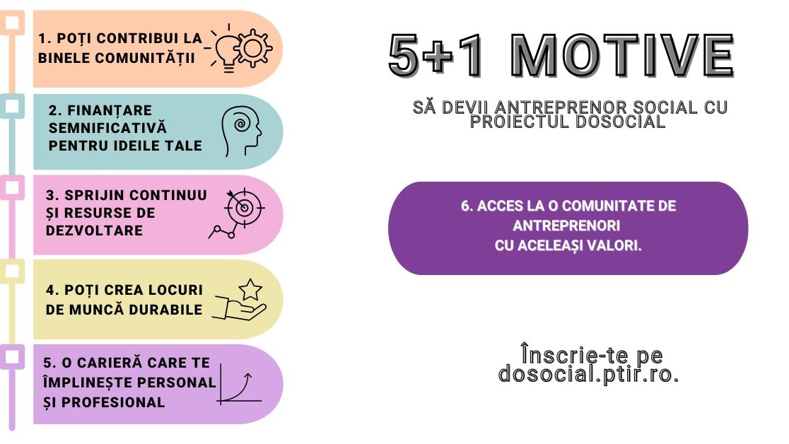 5+1 Motive pentru a deveni antreprenor social și a profita de oportunitățile oferite de proiectul DoSocial