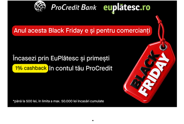 ProCredit Bank: de Black Friday, ofertele sunt și pentru comercianți