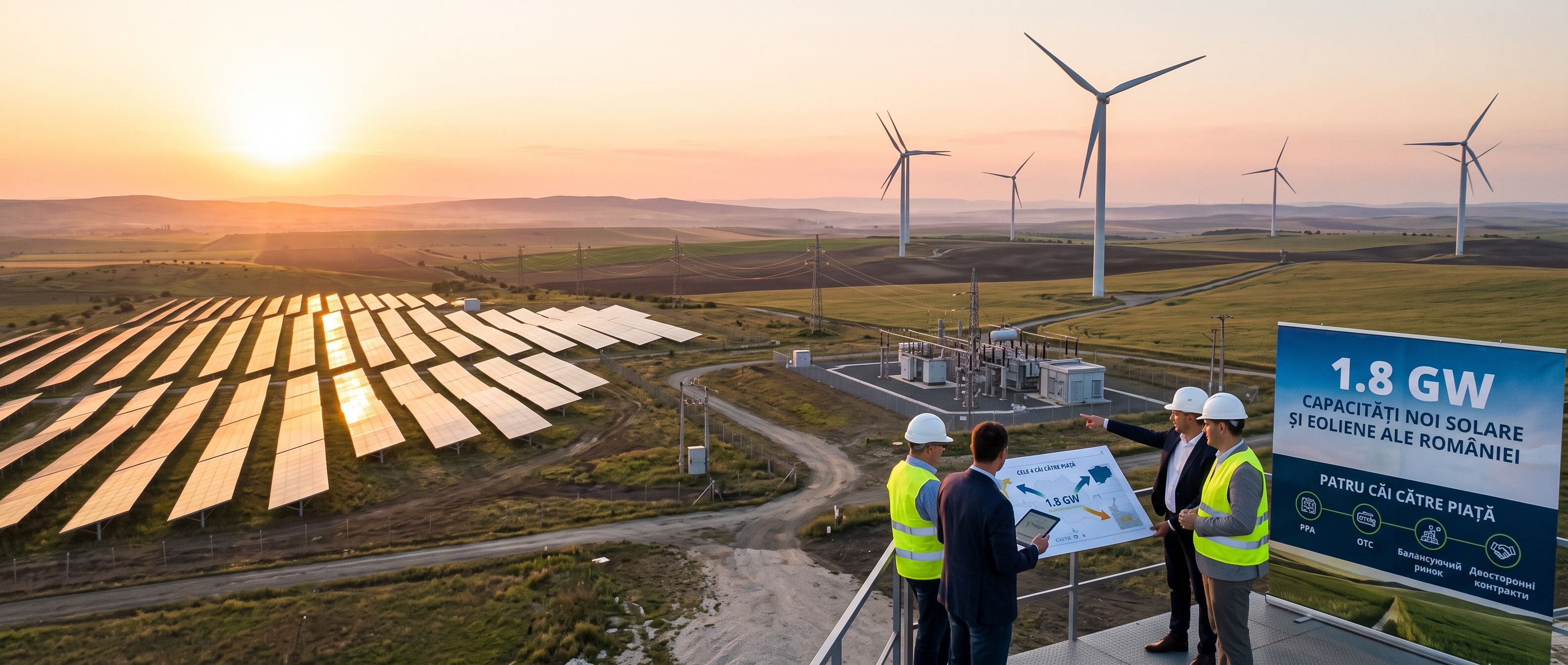 Cei 1,8 GW de capacități solare și eoliene noi ai României au nevoie de cumpărători: patru căi către piață