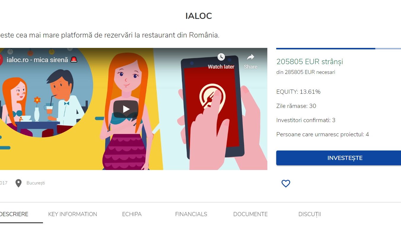 Platforma de rezervări online în restaurante, ialoc.ro, caută finanțare de 286.000 euro și se listează pe Seedblink