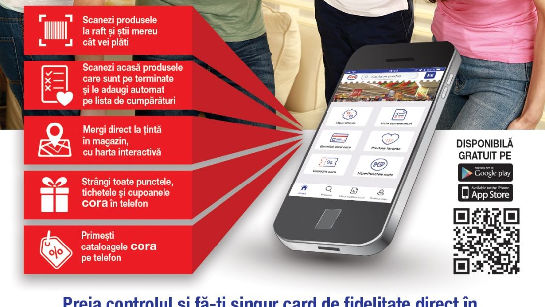 Cora lanseaza aplicatia care te ajuta la cumparaturi in magazin, disponibila gratuit in Google Play si App Store