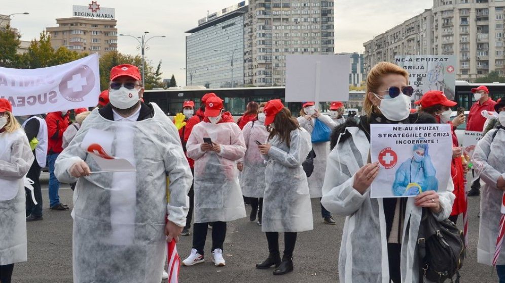 Federația Solidaritatea Sanitară continuă seria protestelor în Piața Victoriei