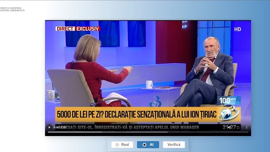 Test nou lansat de DNSC: știi să diferențiezi imaginile reale de cele generate AI sau pe Țiriac de un deepfake?