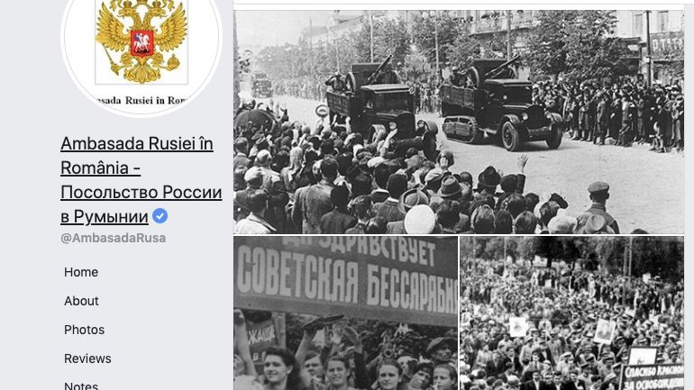 "Tupeu diplomatic": Ambasada Rusiei propune SARBATORIREA cedarii Basarabiei