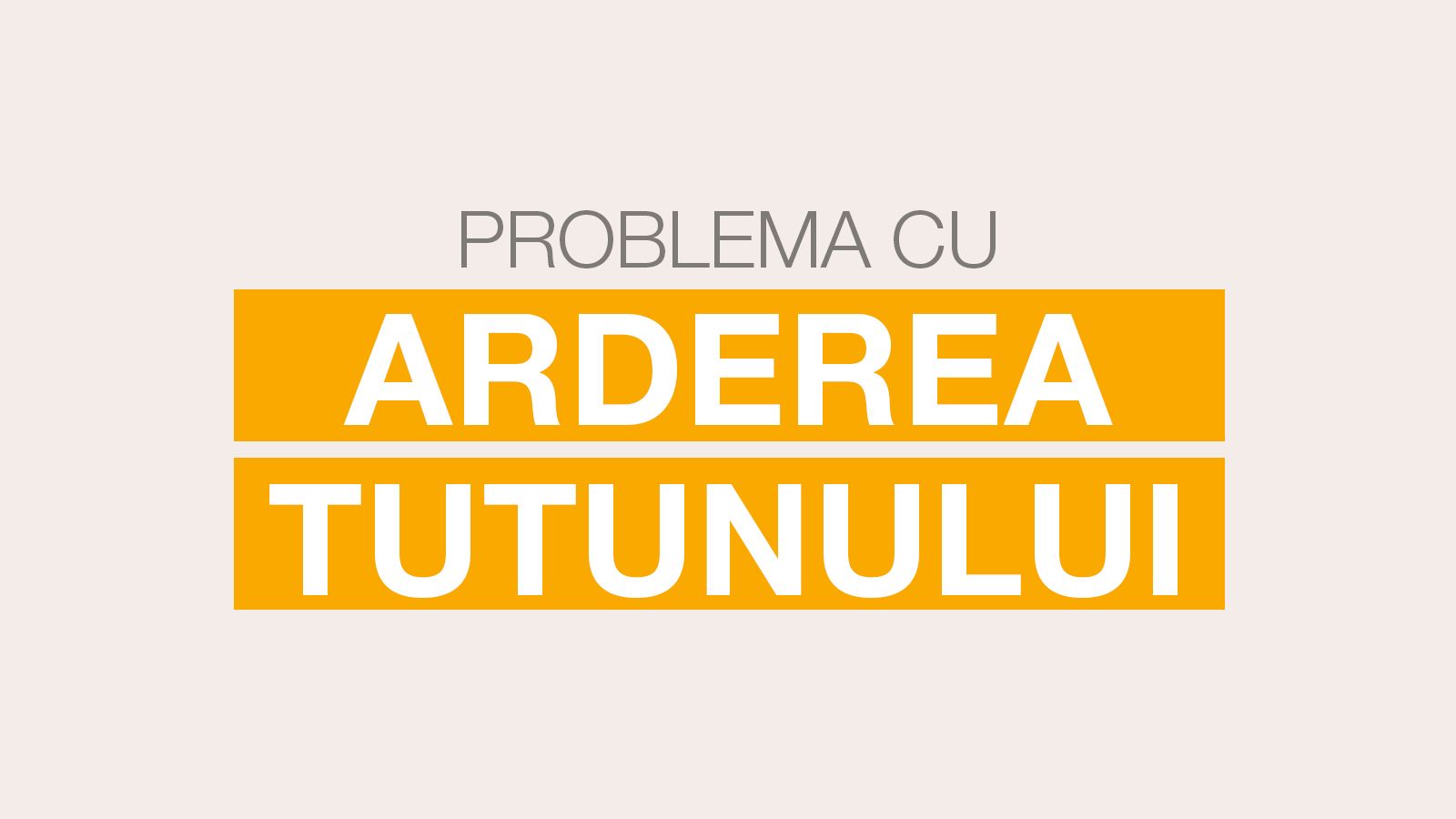 (P) Fumatul – arderea tutunului este principala problemă
