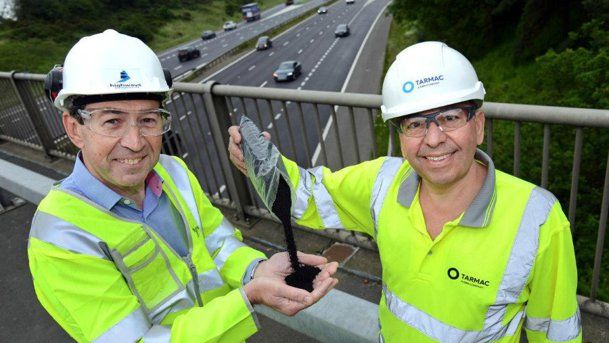 Englezii testeaza autostrada din cauciuc realizata in urma prelucrarii anvelopelor uzate