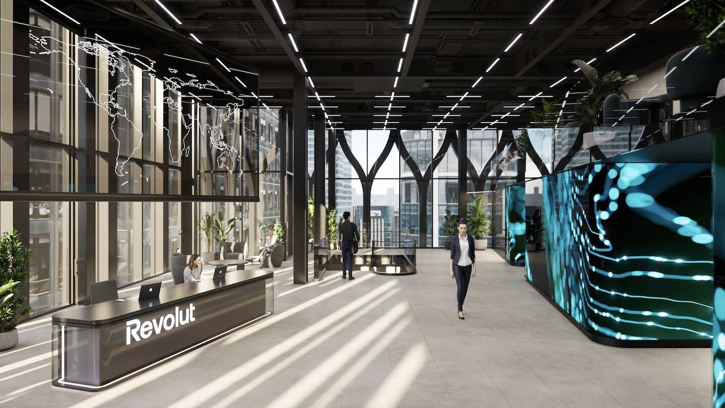 FOTO | Cum va arăta noul sediu Revolut din Londra? CEO-ul spune că angajații nu sunt obligați să vină la birou