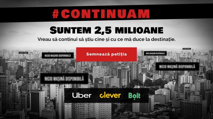 Asociatia Coalitia pentru Economie Digitala lanseaza petitia #continuam pentru reglementarea de urgenta a serviciilor ridesharing
