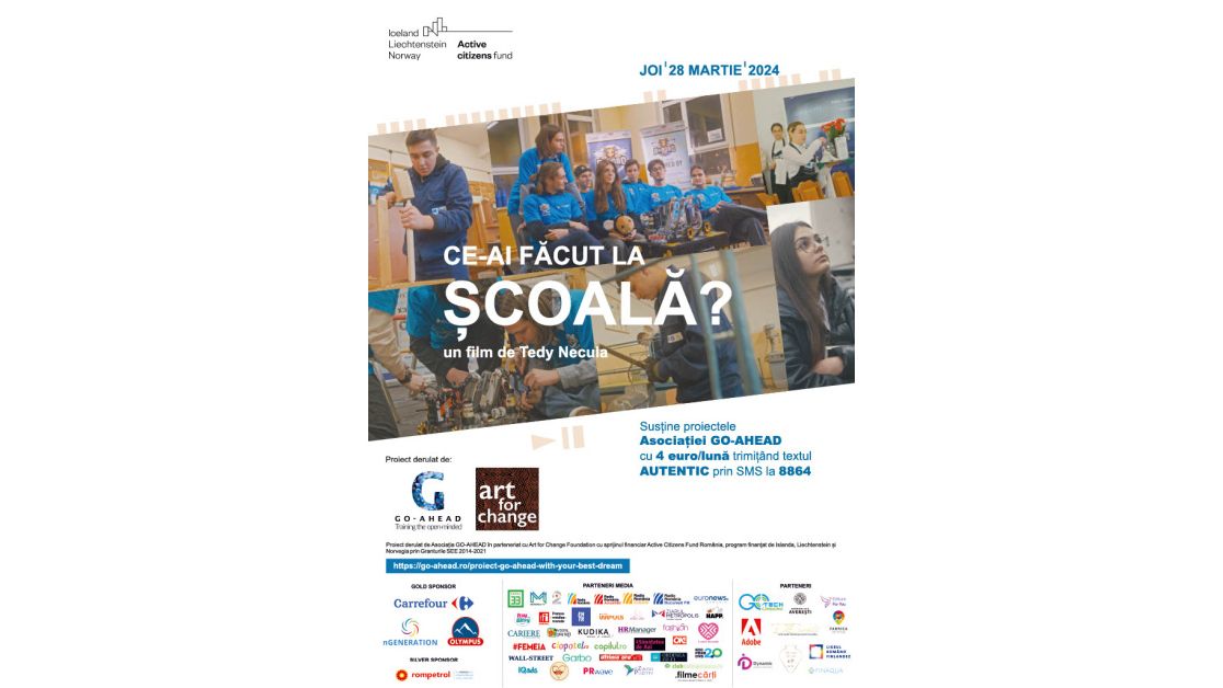 Lansarea filmului documentar Ce-ai făcut la școală? - O inițiativă semnificativă pentru Asociația GO-AHEAD