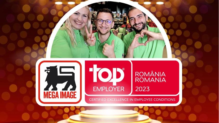 Mega Image a obținut certificarea Top Employer 2023 cu cele mai bune performanțe la strategia de aliniere a obiectivelor de HR cu cele ale business-ului