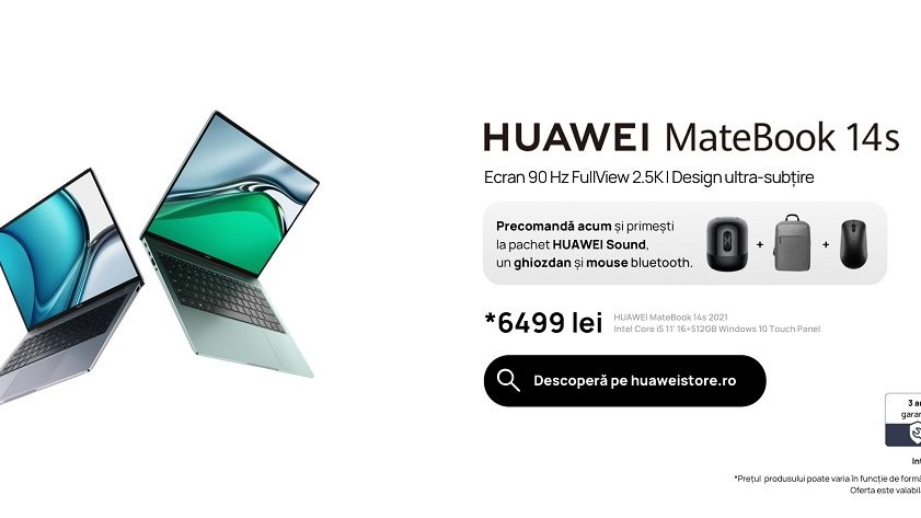 Huawei lansează noul laptop MateBook 14s, la prețul recomandat de 6.499 de lei