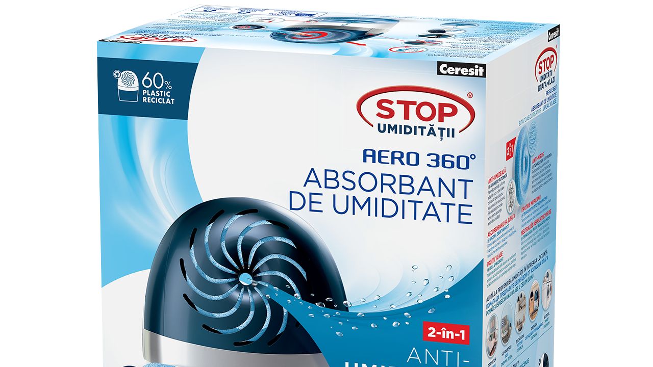Stop Umidității AERO 360 - soluția inteligentă pentru controlul umidității din casă, fără consum de energie