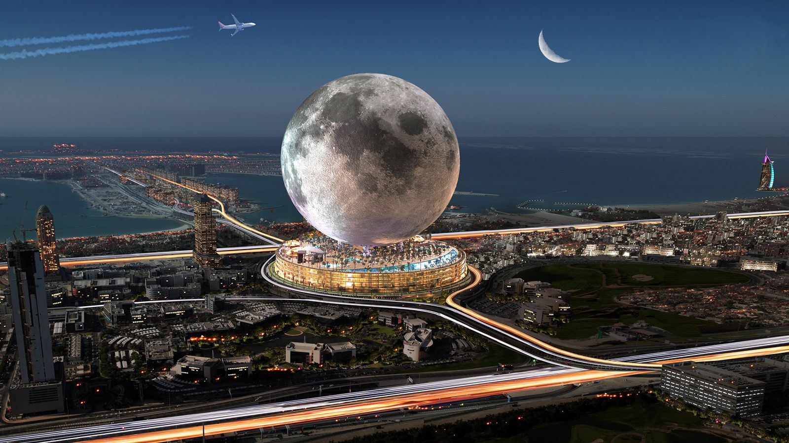 FOTO | VIDEO - Un hotel în formă de Lună ar putea fi construit în Dubai - investiție de 5 miliarde de dolari