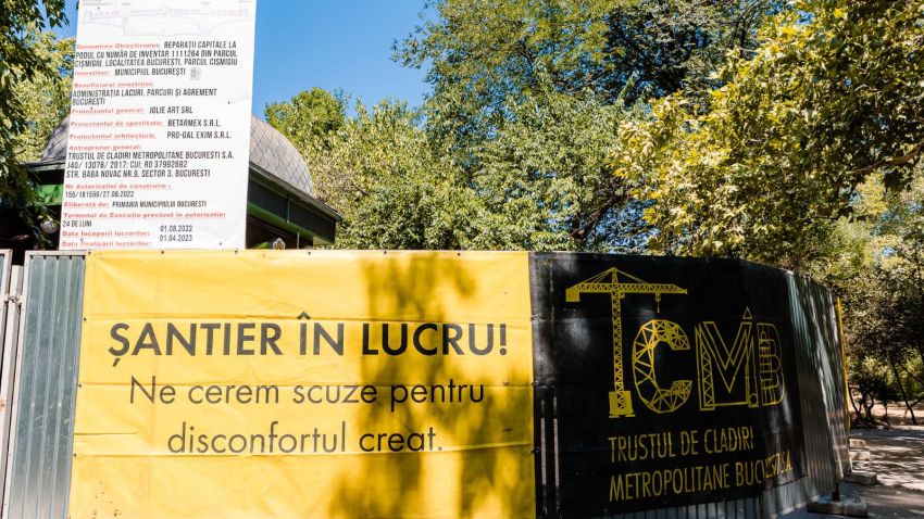 Podul Mare din Parcul Cișmigiu a fost reabilitat de Primăria Capitalei. FOTO înainte și după
