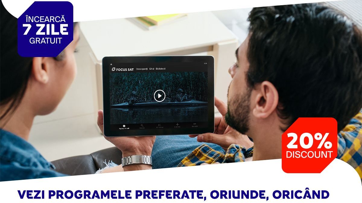 (P) Testează 7 zile gratuit pachetele TV online Play TV de la Focus Sat