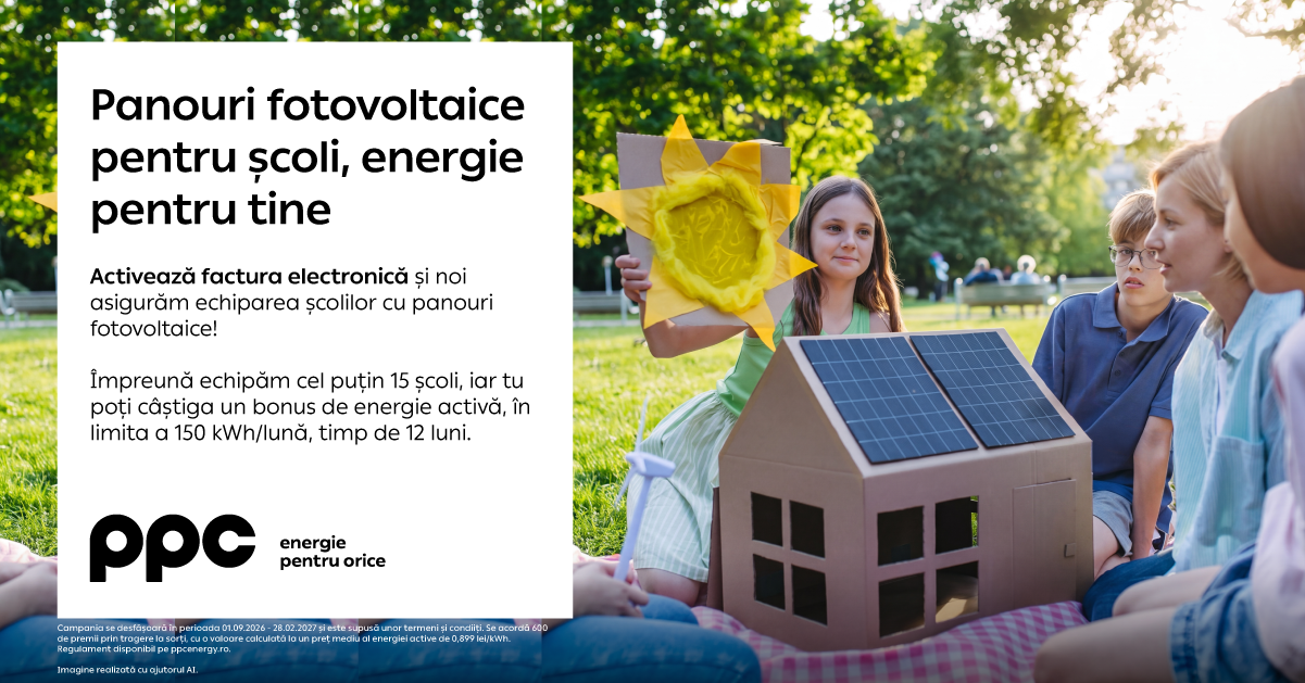 Cum activarea facturii electronice susține educația și poate reduce factura clienților PPC Energie