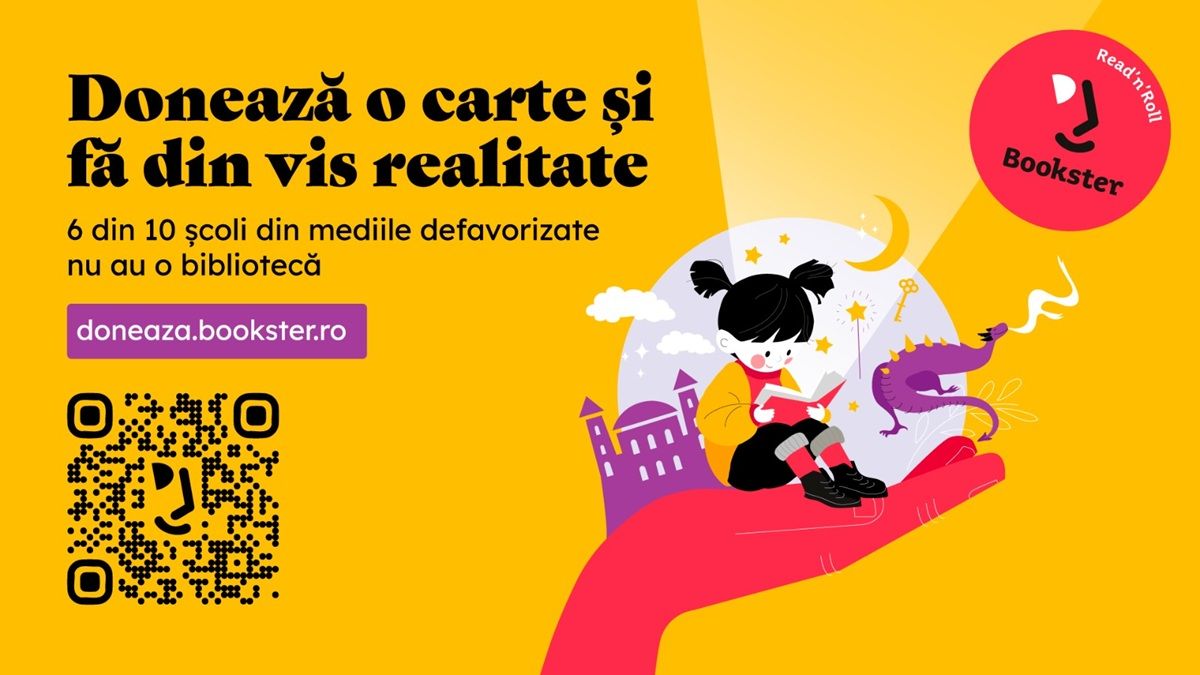 „Magia unei biblioteci” se întoarce în 1.000 de școli din România. Doneazǎ o carte şi fǎ din vis realitate, alături de Bookster și Fundația Îmi Pasă