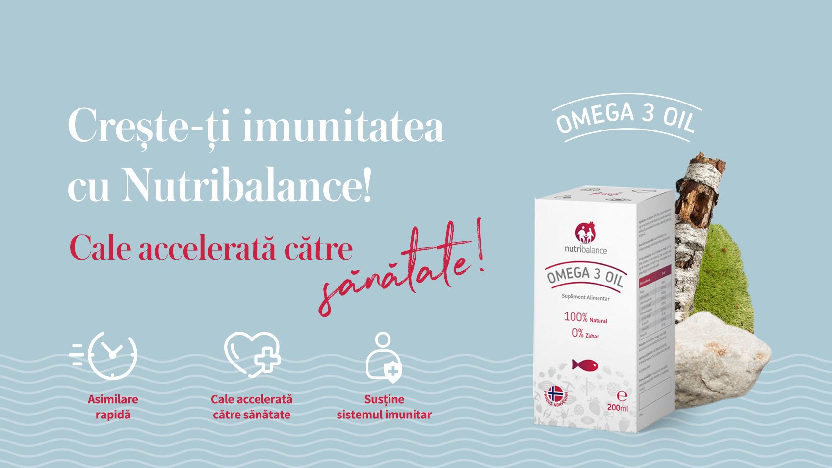 (P) Nutribalance Omega 3 Oil, un supliment care îți susține imunitatea și starea de bine