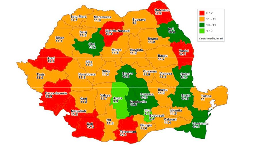 Harta masinilor vechi din Romania. In ce judete sunt cele mai multe rable
