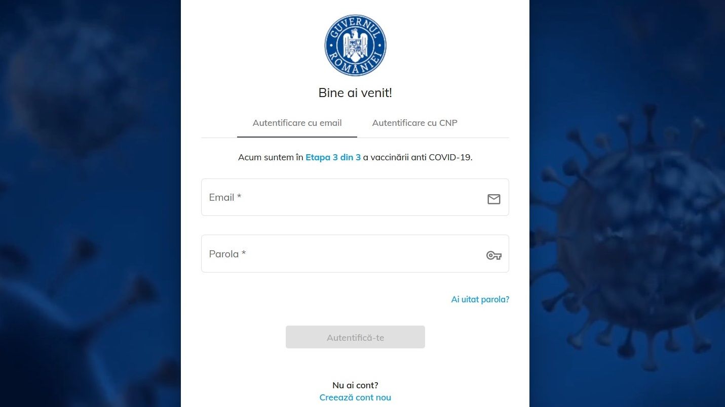 Prima zi a etapei a treia de vaccinare: platforma refuză să funcționeze constant