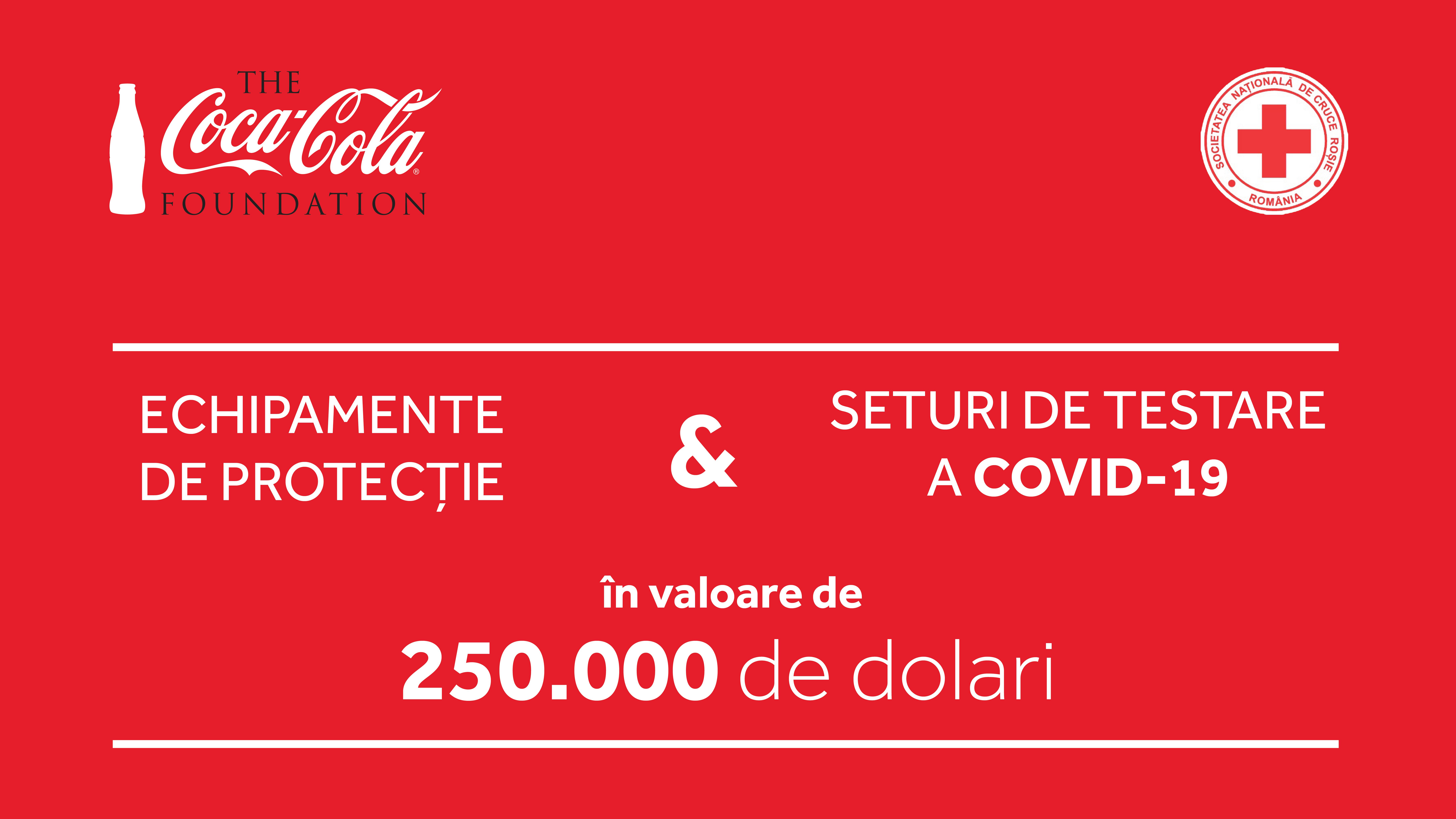 Fundația Coca-Cola a donat Crucii Roșii Române 250.000 de dolari pentru echipamente de protecție și kit-uri de testare Covid-19