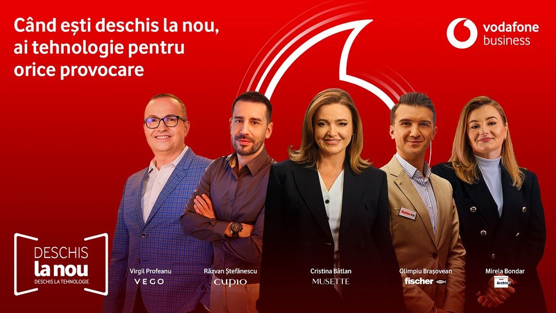 Transformare digitală a businessului: Poți testa gratuit soluțiile Vodafone Business timp de 6 luni prin platforma Deschis la nou. Deschis la tehnologie
