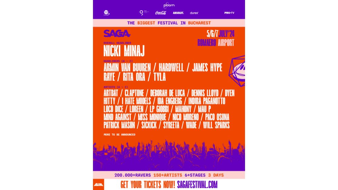 HARDWELL și RITA ORA vin la SAGA FESTIVAL