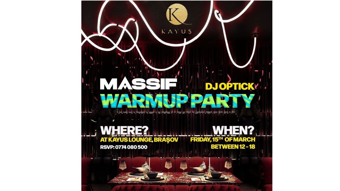 Caius Covrig, gazda warmup-ului Massif, la Brașov, vineri 15 martie! Dj Optick, invitat special