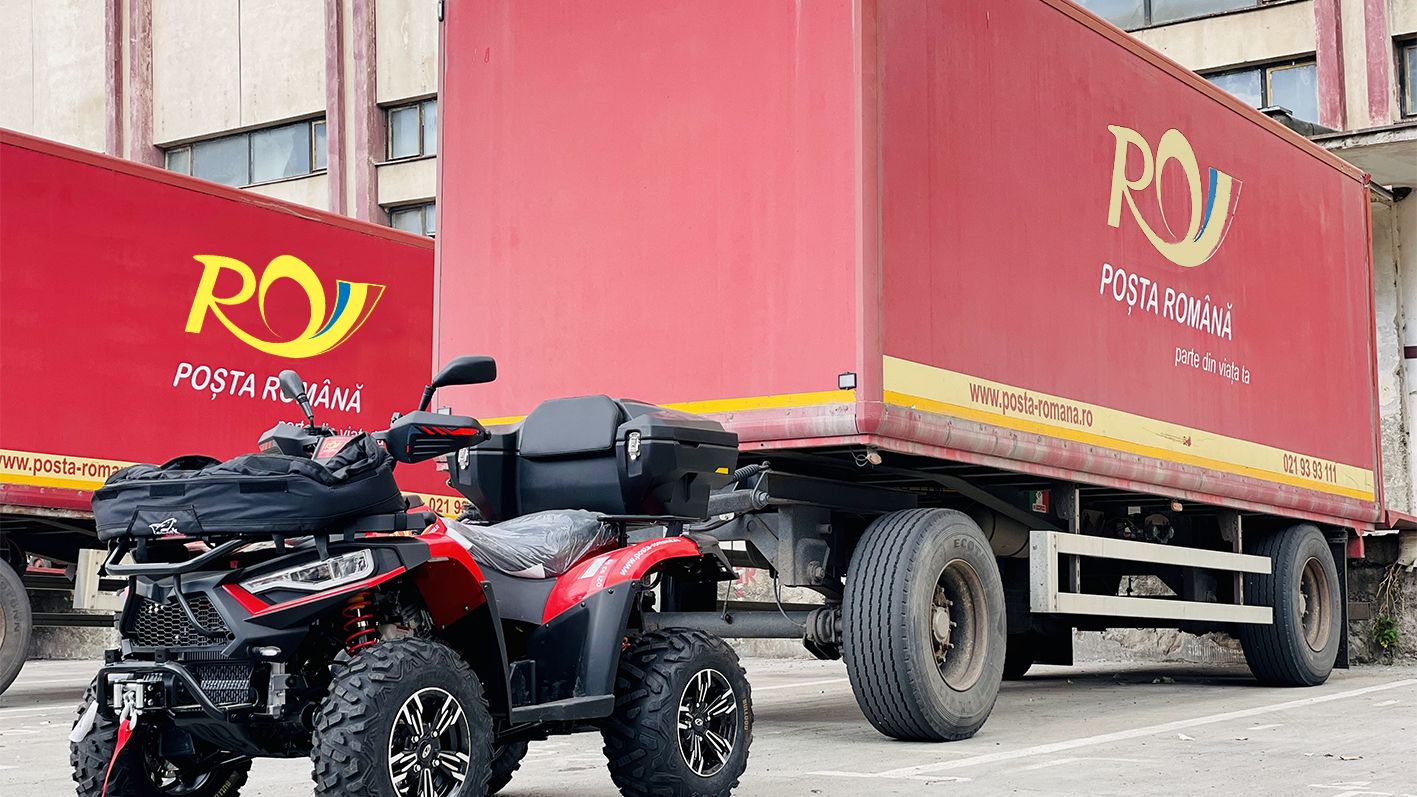 Poșta Română va livra coletele și cu ATV-ul: pentru ce județe au fost făcute achiziții