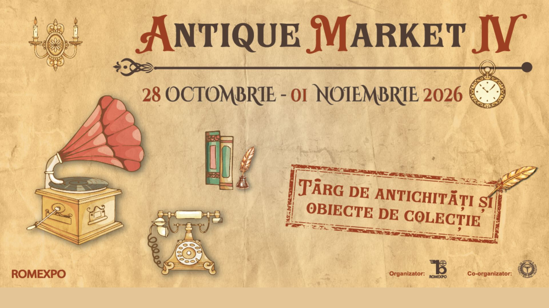 Antique Market IV, târgul de antichități unde colecționarii de artă se întâlnesc față în față cu publicul pasionat de istorie