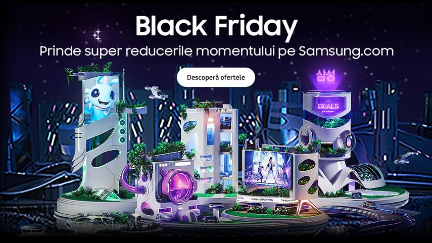 Black Friday 2023 la Samsung: promite reduceri de până la 1.100 de lei la smartphone-uri și alte dispozitive