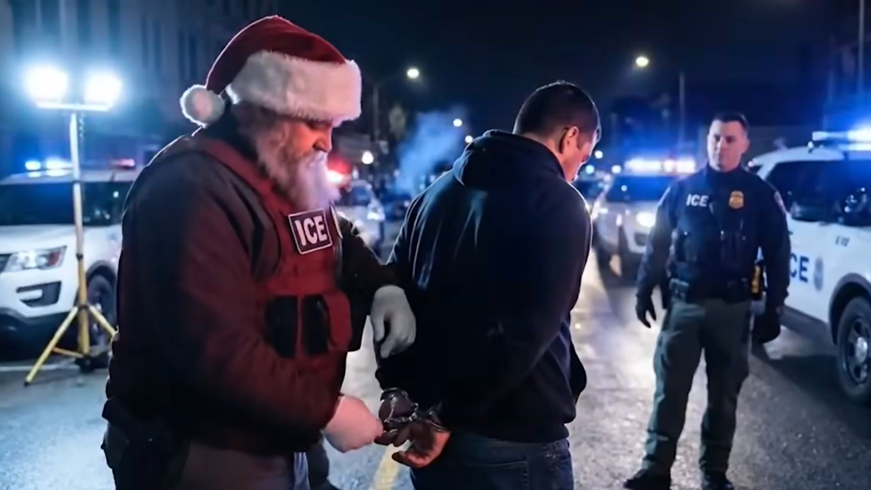 VIDEO | Americanii l-au transformat pe Moș Crăciun în agent de deportări. Ironia e că Moșul are profilul imigrantului ce ar putea fi deportat