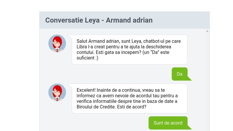 Libra Internet Bank a lansat un serviciu de chatbot cu capabilitati video prin care clientii se pot inrola si accesa credite online