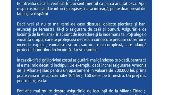 (P) Allianz-Tiriac: Cum sa-ti protejezi casa si nervii