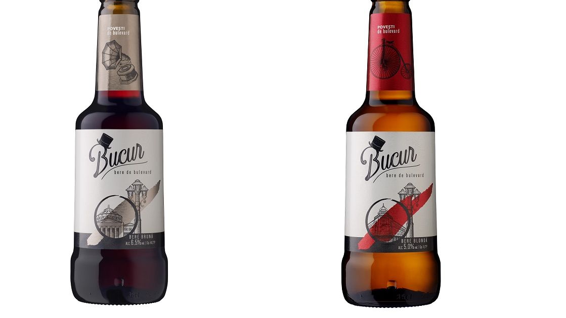 URBB lanseaza Bucur - bere de bulevard la sticla, in variantele blonda si bruna
