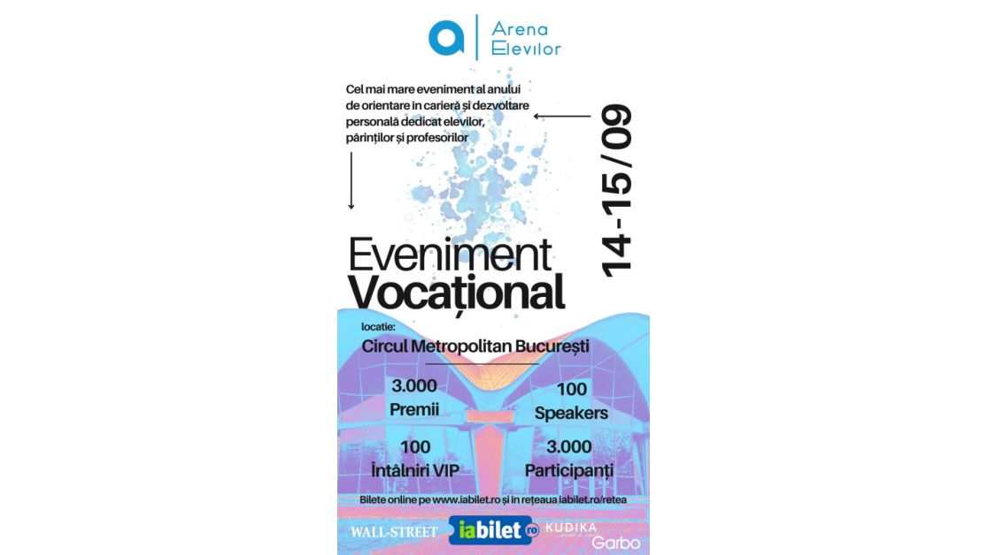 Arena Elevilor: Cel mai mare eveniment al anului dedicat orientării în carieră pentru elevi, părinți și cadre didactice