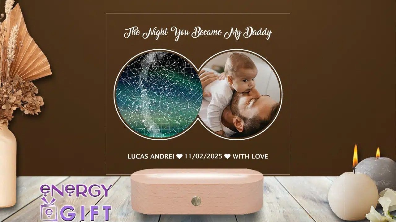 Cum să îți marchezi un moment important din viață cu o hartă a cerului: o lampă LED personalizată care spune o poveste