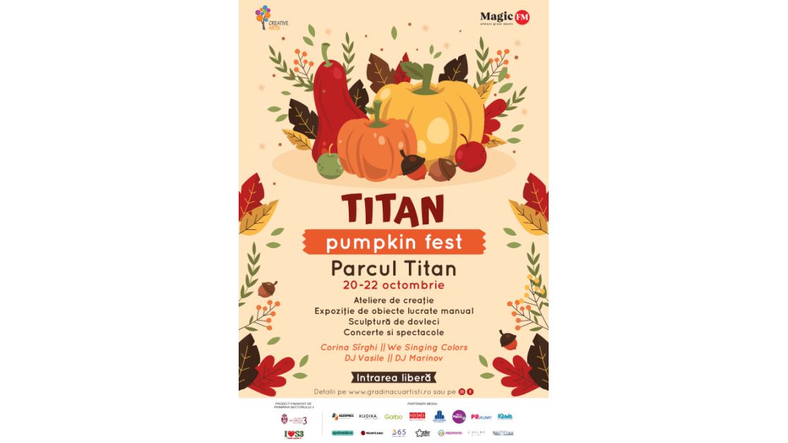 Maraton de sculptat dovleci și ateliere de creație, la Titan Pumpkin Fest, între 20 și 22 octombrie